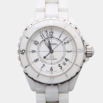 Pre Owned ساعة يد رجالية شانيل J12 سيراميك فولاذ مقاوم للصدأ أوتوماتيكية 39 مم