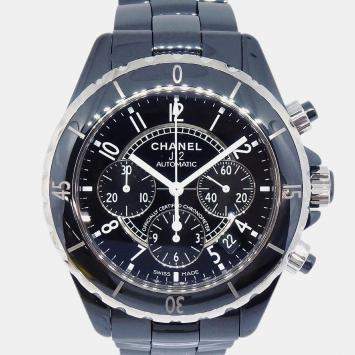 Pre Owned Chanel J12 H0940 Automatic Black Stainless Steel Ceramic Men's Wristwatch 42 mm