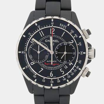 Pre Owned ساعة يد رجالية شانيل J12 سوبرليجيرا أوتوماتيكية سيراميك ستانلس ستيل 41.5 مم
