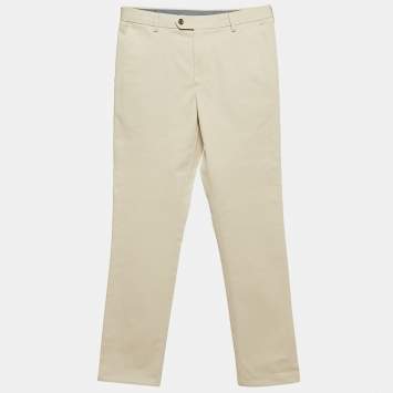Charles Tyrwhitt Beige Gabardine Extra Slim Fit Trousers S