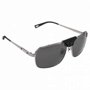 Pre Owned Chopard Silver/Black SCHA02 Polarized Aviator Sunglasses 