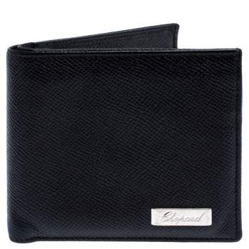 Pre Owned Chopard Black Leather Classic Bifold Wallet