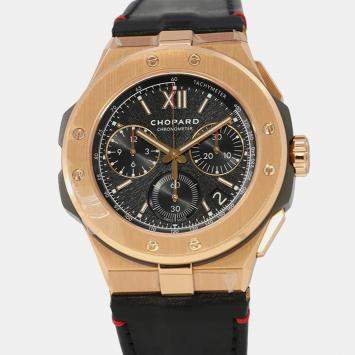 Pre Owned Chopard Alpine Eagle XL Chronograph 295387-9001 Automatic Black Gold Men's Wristwatch 44mm