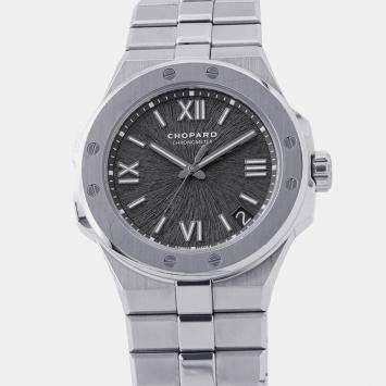 Pre Owned Chopard Alpine Eagle 298600-3002 Grey Stainless Steel Automatic Men's Watch 41mm