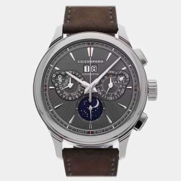 Pre Owned ساعة يد رجالية شوبارد L.U.C Perpetual Chrono 168611-3001 رمادية تيتانيوم تعبئة يدوية 45 مم