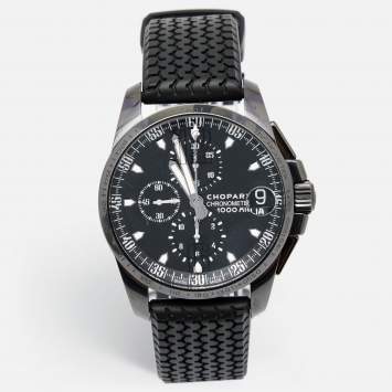 Pre Owned Chopard Black DL Coated Stainless Steel Rubber Mille Miglia GT XL 168459-3022 Men's Wristwatch 44 mm