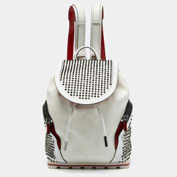 Christian Louboutin White Leather Explorafunk Backpack