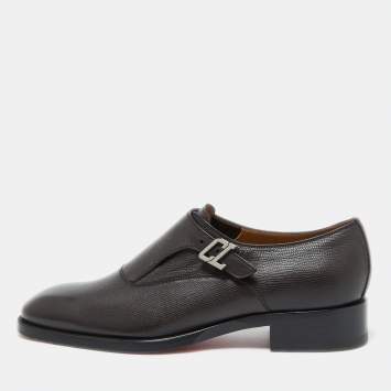 Pre Owned Christian Louboutin Brown Leather Loafers & Moccasins 39