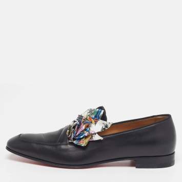 مملوكة مسبقًا Christian Louboutin Dandy Me Size 42 Black Leather and Suede Loafers