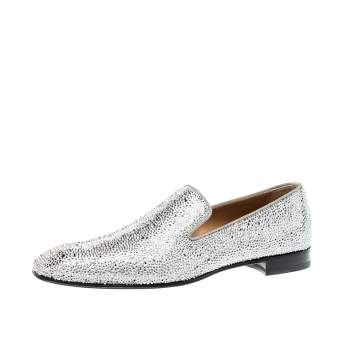 Pre Owned Christian Louboutin Swarovski Dandelion Strass Loafers Size 42