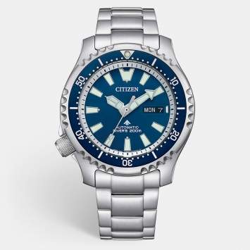 Pre Owned Citizen Limited Edition Promaster Marine NY0161-63L Blue Dial Stainless Steel Men's Wristwatch 42 mm