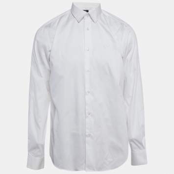 Pre Owned Class by Roberto Cavalli White Cotton Long Sleeve Shirt XXL