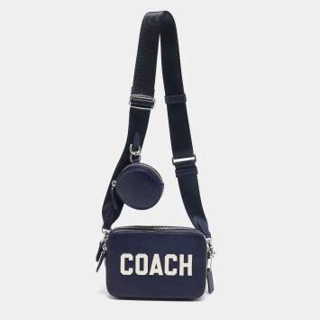 Coach Blue Leather Charter Camera Crossbody Bag
