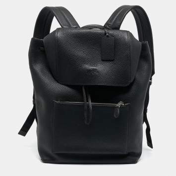 Coach Black Leather Manhattan Backpack