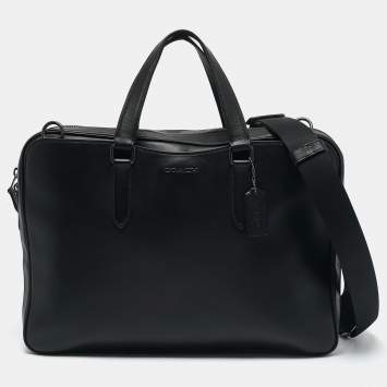 Coach Black Leather Graham Briefcase