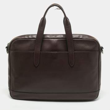 Coach Choco Brown Leather Hamilton Laptop Bag