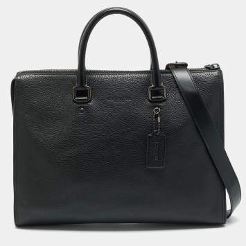 Coach Black Leather Gotham Folio Briefcase Bag