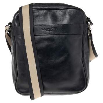 Coach Navy Blue Leather Messenger Bag 