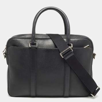 Coach Black Leather Metropolitan Briefcase/Laptop Bag