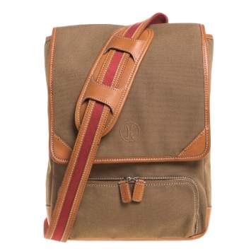 Pre Owned Cole Haan Brown Canvas Messenger Bag