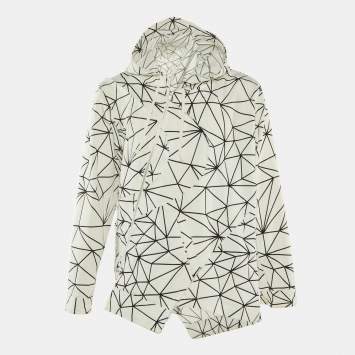 Pre Owned Comme des Garcons Homme Plus White Geometric Crepe Jacket M