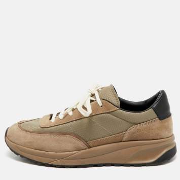 Pre Owned Common Projects Track Classic Size 43 Grey Mesh and Suede Lace Up Sneakers