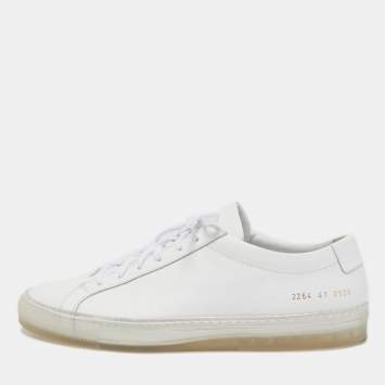 Pre Owned Common Projects White Leather Achilles Sneakers Size 41
