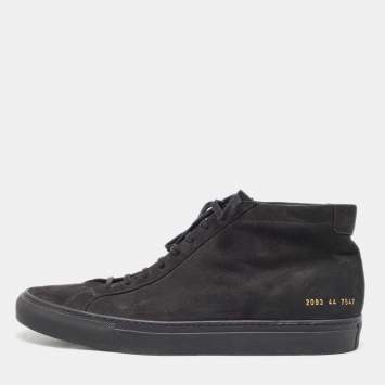 Pre Owned Common Projects Black Suede High Top Sneakers Size 44