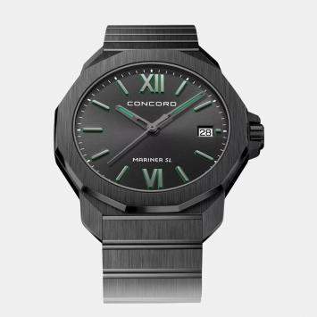 Pre Owned Concord Black PVD Stainless Steel Mariner SL 0320591 Quartz Men's Wristwatch 42 mm