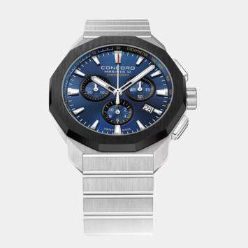 Pre Owned Concord Blue Stainless Steel Mariner SL 0320594 Quartz Men's Wristwatch 42 mm   