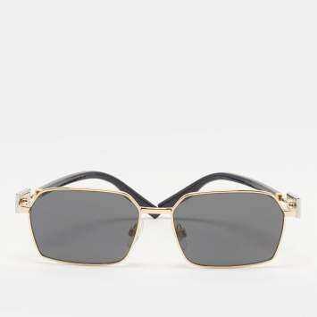 Pre Owned Dolce & Gabbana Black/Gold Tone DG2316 Square Sunglasses