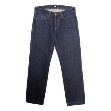 Pre Owned D&G Indigo Dark Wash Faded Effect Fitted Jeans S