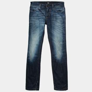 Pre Owned D&G Indigo Denim Distressed Audacious Jeans S
