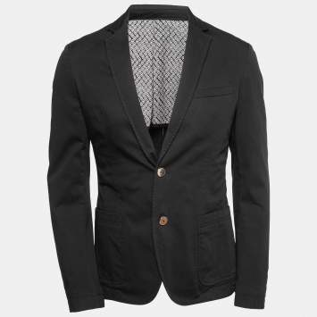 Pre Owned D&G Black Cotton Single Breasted Blazer S