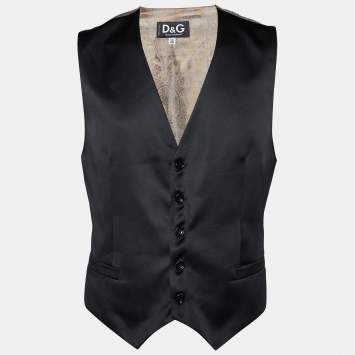 Pre Owned D&G Black Virgin Wool Sleeveless Vest M