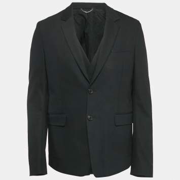 Pre Owned بليزر ديزل بلاك جولد غبردين أسود مقاس كبير جدا مع تفاصيل السترة