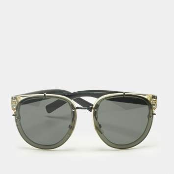 مملوكة مسبقًا Dior Homme Black/Green BlackTie 143S Aviator Sunglasses