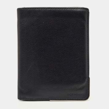 Pre Owned Dior Homme Black Leather Bifold Wallet
