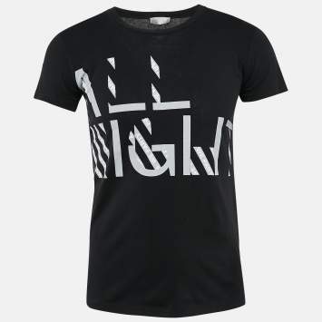 Pre Owned Dior Homme Black Printed Cotton Jersey T-Shirt S