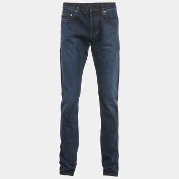 Pre Owned Dior Homme Blue Denim Straight Leg Jeans M Waist 33"