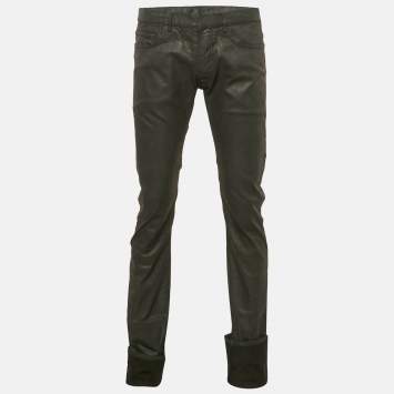 Pre Owned Dior Homme Black Denim Regular Fit Jeans L Waist 33"