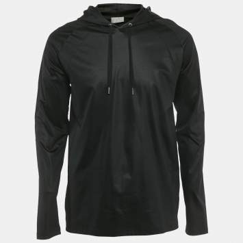 مملوك�ة مسبقًا Dior Homme Black Jersey Hoodie L