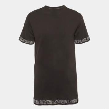 Pre Owned Dior Homme Black Logo Embroidered Jersey T-Shirt S