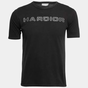 Pre Owned Dior Homme Black Cotton Hardior Crewneck T-Shirt XXS