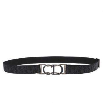 Pre Owned Dior Black CD Logo Belt 100cm