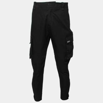 Pre Owned Dior Homme Black Cotton Cargo Pants M