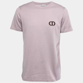 Pre Owned Dior Homme Mauve CD Icon Cotton Crew Neck T-Shirt M