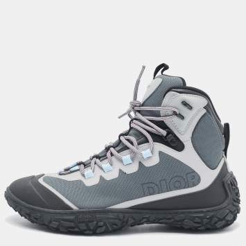 Pre Owned Dior Multicolor Canvas and Leather B28 Hiking Boots Size 43