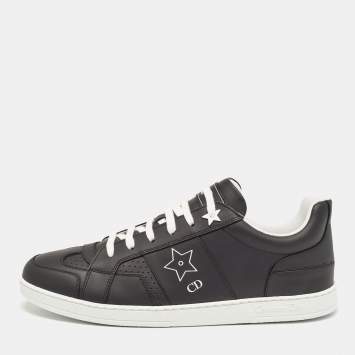Pre Owned Dior Black/White Leather Ors Low Top Sneakers Size 40