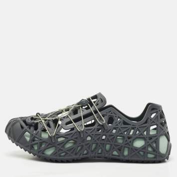 Dior Grey Cannage Rubber Wrap Sneakers Size 45